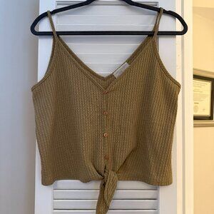 Urban Outfitters Tie Front, Waffle Knit tank - Size M
